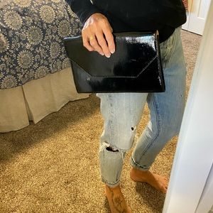 Gorgeous Halogen clutch. Only used once! Patton leather.